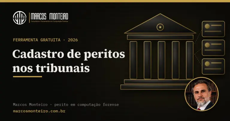 Capa da ferramenta: Cadastro de peritos nos tribunais