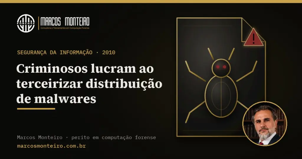 Criminosos lucram ao terceirizar distribuição de malwares