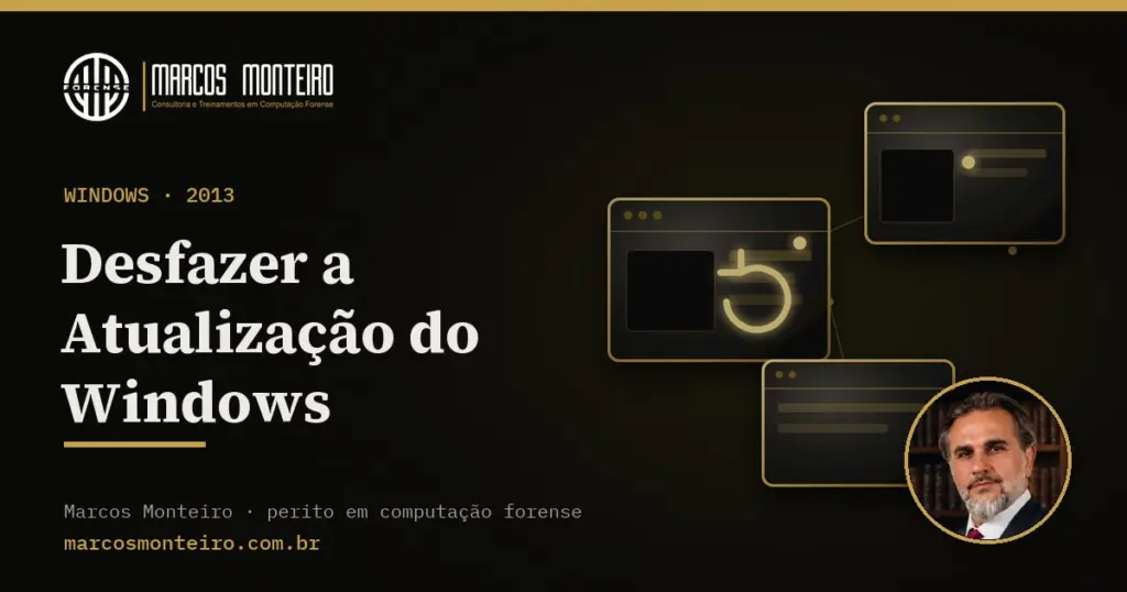 Desfazer a Atualização do Windows