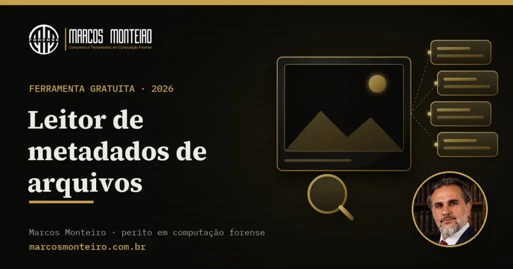 Capa da ferramenta: Leitor de metadados de arquivos (fotos, PDF e documentos)
