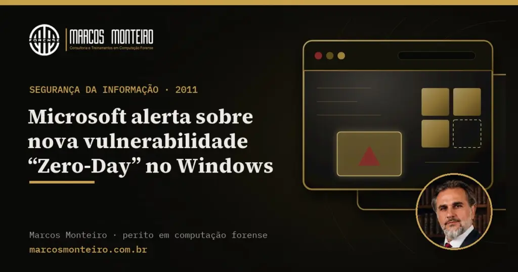 Microsoft alerta sobre nova vulnerabilidade “Zero-Day” no Windows