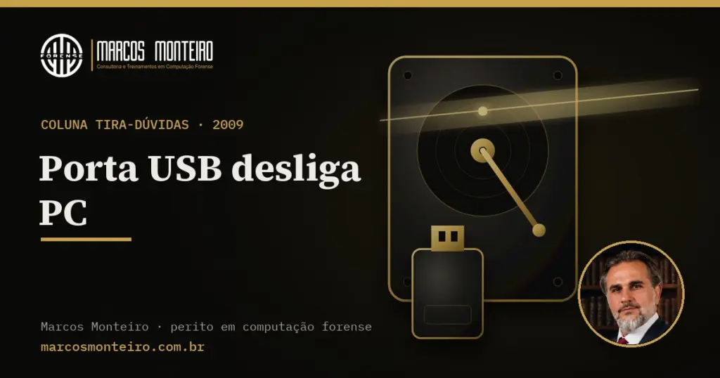 Porta USB desliga PC
