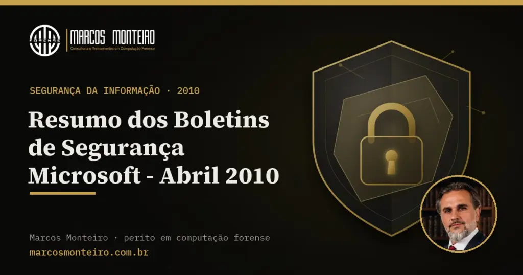 Resumo dos Boletins de Segurança Microsoft – Abril 2010